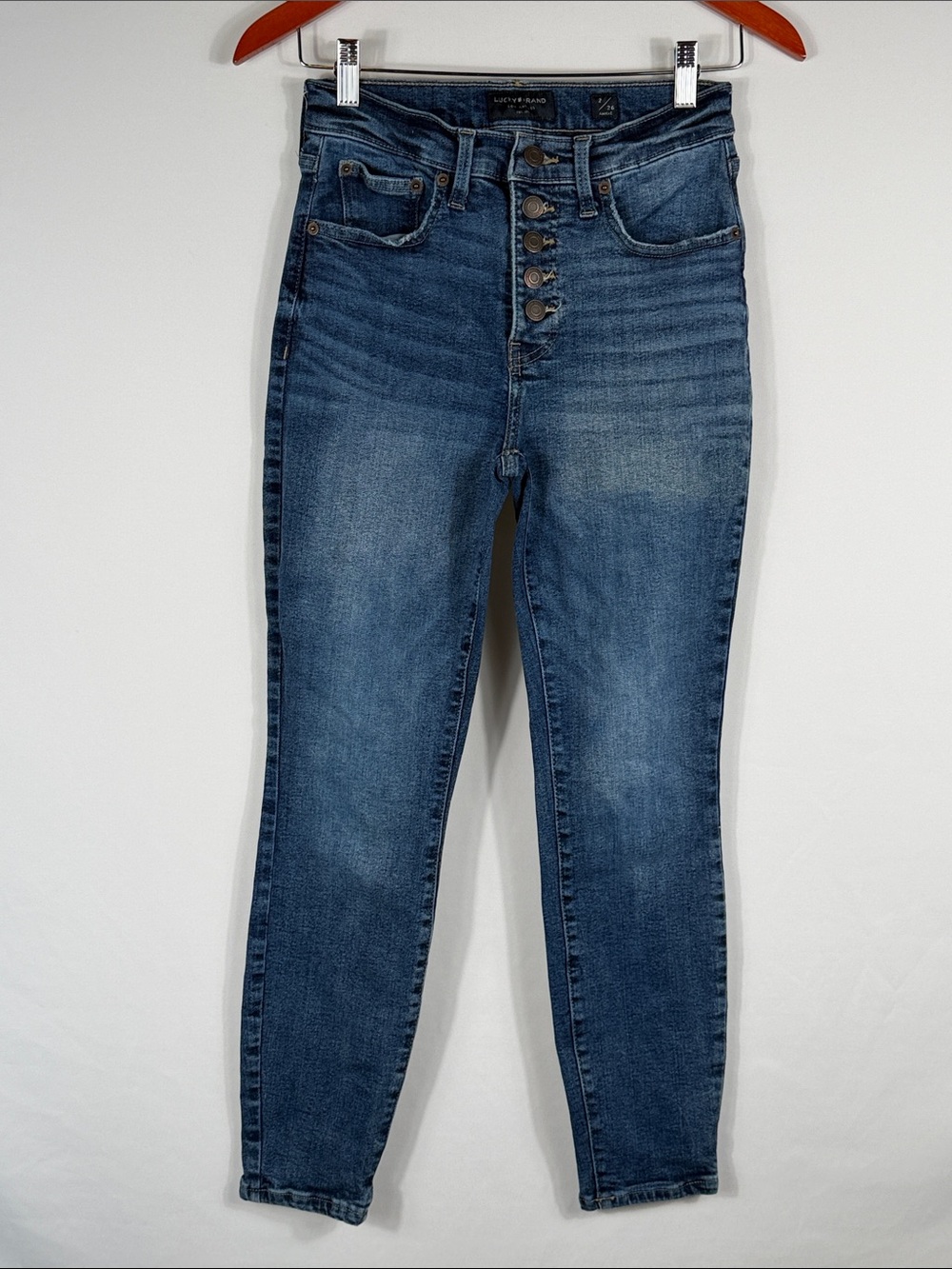 Lucky Brand High-Rise Skinny Bridgette Button-Fly Ankle Jeans. Womens Size 2